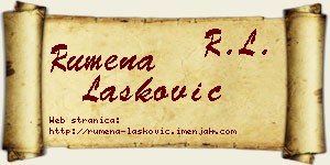 Rumena Lasković vizit kartica